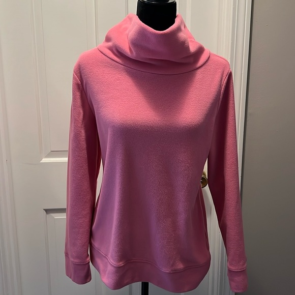 Talbots pink fleece top. Size large in EUC. - Picture 2 of 8